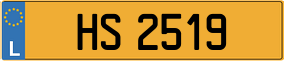 Trailer License Plate